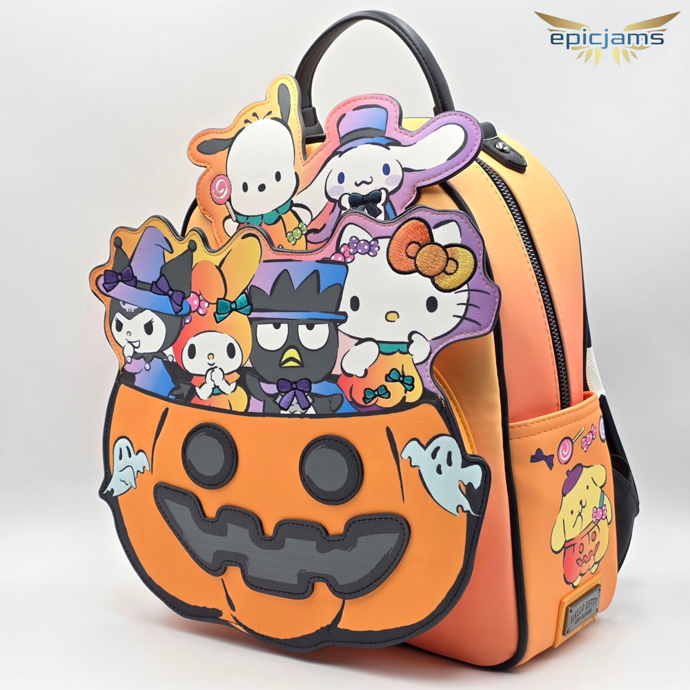 Sanrio Hello Kitty & Friends Halloween Costumes Pumpkin Mini Backpack Bag New - Picture 3 of 7